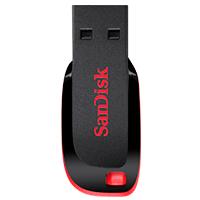 MEMORIA SANDISK 128GB USB 2.0 CRUZER BLADE Z50 NEGRO C/ROJO (SDCZ50-128G-B35)