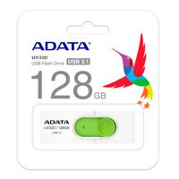 MEMORIA ADATA 128GB USB 3.2 UV320 RETRACTIL BLANCO-VERDE (AUV320-128G-RWHGN)