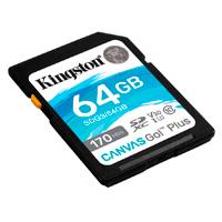 MEMORIA KINGSTON SDXC CANVAS GO PLUS 64GB UHS-I U3 V30 CLASE 10 (SDG3/64GB)
