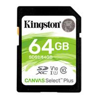 MEMORIA KINGSTON SDXC CANVAS SELECT PLUS 64GB UHS-I CLASE 10 (SDS2/64GB)