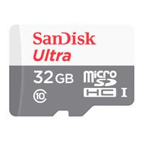 MEMORIA SANDISK MICRO SDHC 32GB ULTRA 100MB/S CLASE 10 C/ADAPTADOR (SDSQUNR-032G-GN3MA)
