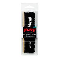 MEMORIA KINGSTON UDIMM DDR4 16GB 3200MHZ FURY BEAST RGB CL16 288PIN 1.35V C/DISIPADOR DE CALOR P/PC/GAMER/ALTO RENDIMIENTO (KF432C16BB1A/16)