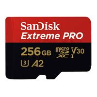 MEMORIA SANDISK MICRO SDXC 256GB EXTREME PRO 200MB/S 4K CLASE 10 A2 V30 C/ADAPTADOR (SDSQXCD-256G-GN6MA)