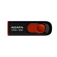 MEMORIA ADATA 16GB USB 2.0 C008 RETRACTIL NEGRO- ROJO