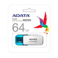 MEMORIA ADATA 64GB USB 2.0 UV240 BLANCO- AZUL