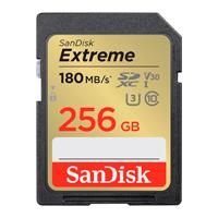 MEMORIA SANDISK SDXC 256GB EXTREME 180MB/S 4K CLASE 10 U3 V30 (SDSDXVV-256G-GNCIN)