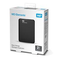DISCO DURO EXTERNO WD ELEMENTS 2TB 2.5 PORTATIL USB3.0 NEGRO WINDOWS (WDBU6Y0020BBK-WESN)