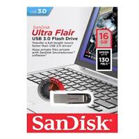 MEMORIA SANDISK 16GB USB 3.0 ULTRA FLAIR METALICA PARA MAC Y WINDOWS 130MB/S (SDCZ73-016G-G46)