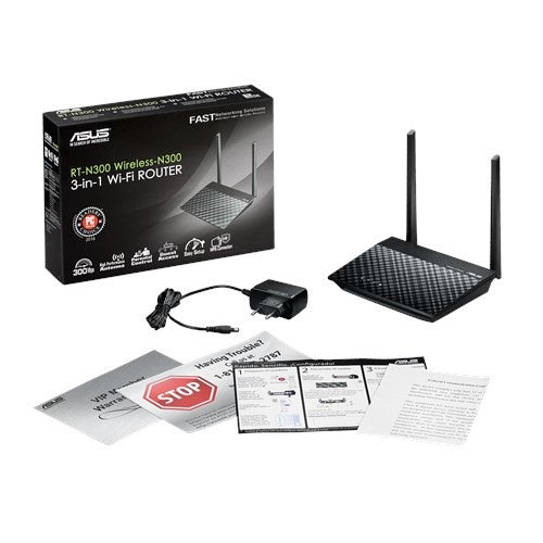 ASUS ROUTER FAST ETHERNET RTN300 B1 INALAMBRICO 300MBITS RJ45
