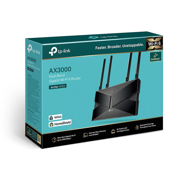 TP-LINK ROUTER DUAL BAND WIFI 6 AX3000 ARCHER AX53