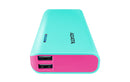 ADATA 1 POWER BANK CARGADOR PORTATIL PT100 5V 10,000 MAH AZUL ROSA