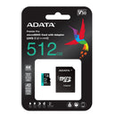 MEMORIA MICRO SD ADATA PREMIER PRO 512GB AUSDX512GUI3V30SA2-RA1