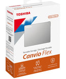 DISCO DURO EXTERNO 2 TERA TOSHIBA CANVIO FLEX PLATEADO HDTX120XSCAA