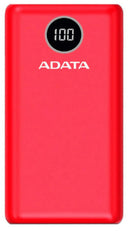 ADATA POWER BANK CARGADOR PORTATIL 20,000 MAH ROJO AP20000QCD-DGT-CRD