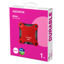 DISCO DURO ESTADO SOLIDO EXTERNO ADATA USB 3.2 GEN 2 ROJO SD620-1TCRD
