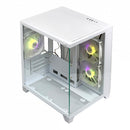 STYLOS GABINETE PANZER II CUBO M ATX XZGAMC2W 3 VENTILADORES ARGB BLANCO