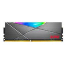 MEMORIA XPG SPECTRIX D50 UDIMM DDR4 8GB PC4-28800 3600MHZ CL18 1.35V RGB CON DISIPADOR PC/GAMER COLOR GRIS (AX4U36008G18I-ST50)