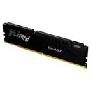 MEMORIA RAM KINGSTON DIMM DDR5 16GB 5200MT/S FURY BEAST BLACK CL40 288PIN 1.25V C/DISIPADOR DE CALOR P/PC/GAMER/ALTO RENDIMIENTO KF552C40BB-16
