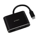 ADAPTADOR ACTECK SHIFT PLUS AV420 / USB C - HDMI VGA / 4K / 10 CM / NEGRO / AC-934657