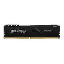 MEMORIA RAM KINGSTON DIMM DDR4 16GB 3200MT/S FURY BEAST BLACK XMP CL16 288PIN 1.35V C/DISIPADOR DE CALOR P/PC/GAMER/ALTO RENDIMIENTO KF432C16BB/16