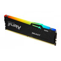 MEMORIA RAM KINGSTON DIMM ddr5 32GB 5200MT/S FURY BEAST BLACK XMP RGB CL40 288PIN 1.25V C/DISIPADOR DE CALOR P/PC/GAMER/ALTO RENDIMIENTO KF552C40BBA-32