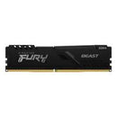 MEMORIA RAM KINGSTON DIMM DDR4 8GB 3600MT/S FURY BEAST BLACK XMP CL17 288PIN 1.35V C/DISIPADOR DE CALOR P/PC/GAMER/ALTO RENDIMIENTO KF436C17BB/8