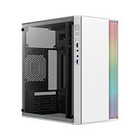 GABINETE ACTECK FUSION II GI440 / MINI TORRE / MICRO ATX  MINI ITX / FUENTE DE PODER 500W / PANEL ACRILICO / METAL / BLANCO / AC-935760