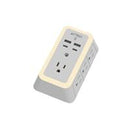 CARGADOR DE PARED ACTECK ENERGON LUMINA CP515 / 11 EN 1 / 7 X TOMACORRIENTE / 2 USB / 2 TIPO C / RESISTENTE AL FUEGO / SUPRESOR DE PICOS 540 J / SENSOR TOUCH / BLANCO /AC-936484