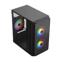 GABINETE ACTECK DOOM PRO CRYSTAL GI730C / MINI TORRE / MINI ITX  MICRO ATX / FUENTE 600W INCLUIDA / PANEL CRISTAL TEMPLADO / 3 A??S GARANTIA / NEGRO / AC-939225