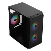 GABINETE ACTECK DOOM PRO MESH GI730M / MINI TORRE / MINI ITX  MICRO ATX / FUENTE DE PODER 600 W / PANEL CRISTAL TEMPLADO / VENTILADOR FRGB / 3 A??S DE GARANTIA / NEGRO / AC-939249