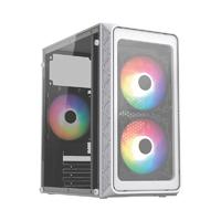 GABINETE ACTECK DOOM PRO CRYSTAL GI730C / MINI TORRE / MINI ITX  MICRO ATX / FUENTE 600 W / PANEL CRISTAL TEMPLADO / 3 VENTILADORES / 3 A??S GARANTIA / BLANCO / AC-939232