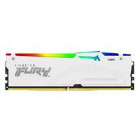 MEMORIA RAM KINGSTON DIMM ddr5 64GB 2X32GB 6000MT/S FURY BEAST WHITE RGB EXPO CL30 288PIN 1.4V C/DISIPADOR DE CALOR P/PC/GAMER/ALTO RENDIMIENTO KIT 2 KF560C30BWEAK2-64