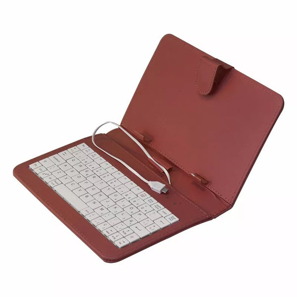 NECNON 5 FUNDA CON TECLADO PARA TABLET DE 10 PULGADAS ROJA
