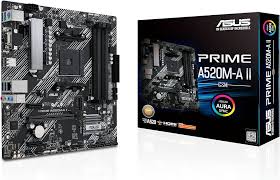 TARJETA MADRE ASUS A520M-A II/CSM DDR4 AM4 HDMI VGA NEGRO