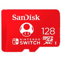 MEMORIA SANDISK MICRO SDXC 128GB NINTENDO SWITCH 100MB/S 4K U3 V30 (SDSQXAO-128G-GNCZN)