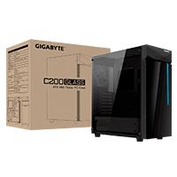 GABINETE GAMING GIGABYTE C200G LITE/ MEDIA TORRE / ATX/MICRO ATX/MINI ITX/ NEGRO/ SIN FUENTE/PC/GAMER