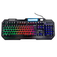 TECLADO MEMBRANA OCELOT/ALAMBRICO/METALICO/NEGRO/ILUMINACION Y COLORES AJUSTABLES/PLUG PLAY/GAMER