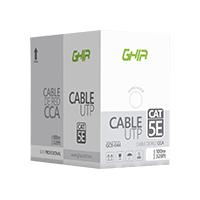 BOBINA DE CABLE UTP CAT5E GHIA CCA GRIS 100M 24 AWG 328FT CERTIFICACION CE / ROHS