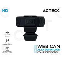 CAMARA WEB ACTECK HAPTOS CW210 / HD/CON MICROFONO/RECONOCIMIENTO DE VOZ HASTA 5 M/ COLOR NEGRO/AC-931250