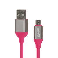 CABLE MICRO USB GHIA 1M COLOR ROSA