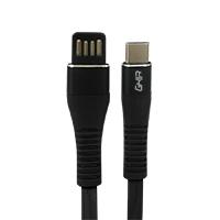 CABLE USB TIPO C GHIA PLANO REVERSIBLE COLOR NEGRO DE 1M