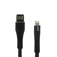 CABLE USB GHIA TIPO LIGHTNING PLANO REVERSIBLE COLOR NEGRO DE 1M