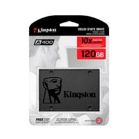 UNIDAD DE ESTADO SOLIDO INTERNO 120GB KINGSTON A400 2.5 SATA3 LECT.500 ESCRIT.320 MBS 7MM PC LAPTOP MINI PC (SA400S37/120G)