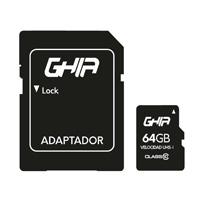 MEMORIA GHIA 64GB TIPO MICRO SD CLASE 10 CON ADAPTADOR