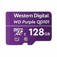 MEMORIA WD PURPLE SC QD101 MICRO SDXC 128GB VIDEOVIGILANCIA 24/7 CLASE 10 U1 LECT 50MB/S ESC 40MB/S (WDD128G1P0C)