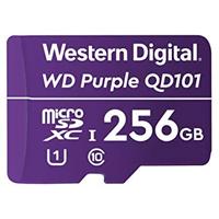 MEMORIA WD PURPLE SC QD101 MICRO SDXC 256GB VIDEOVIGILANCIA 24/7 CLASE 10 U1 LECT 50MB/S ESC 40MB/S (WDD256G1P0C)