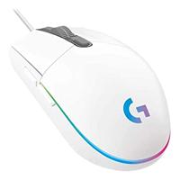 MOUSE GAMING LOGITECH G203 LIGHTSYNC BLANCO OPTICO ALAMBRICO USB ILUMINACION RGB AJUSTABLE 6 BOTONES