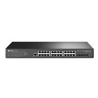 SWITCH |TP-LINK | TL-SG3428X | 24 PUERTOS RJ45 GIGABIT 10/100/1000 | ADMINISTRABLE | 4 RANURAS 10G SFP 1 RJ45 CONSOLA Y 1 MICRO-USB CONSOLA L2 JETSTREAM | PARA RACK 19 PULGADA