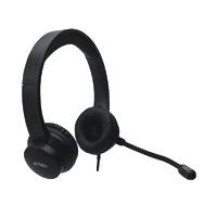 AUDIFONOS ACTECK DISCOVER HU430 / DIADEMA CON MICROFONO  / CONTROLADOR DE VOLUMEN / ALAMBRICO / USB / SONIDO ESTEREO / NEGRO/ AC-932233