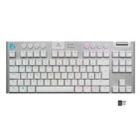 TECLADO MECÁNICO LOGITECH G915 TKL GAMING WHITE RGB SIN TECLADO NUMÉRICO  BLUETOOTH  INALÁMBRICO LIGHTSPEED 1MS BATERÍA RECARGABLE